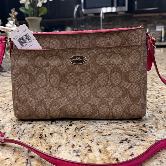Coach Handbags - NWT Coach Signature Coated Canvas Crossbody